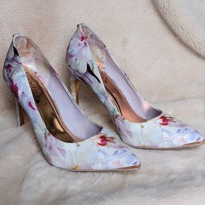 Ted Baker London Multi-Floral Print 100mm high heels